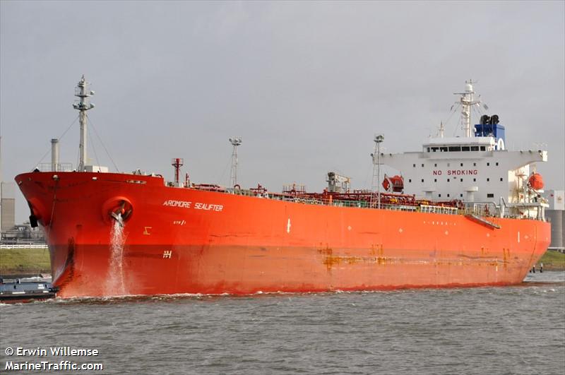 ardmore sealifter (Oil Products Tanker) - IMO 9367700, MMSI 538005816, Call Sign V7HG6 under the flag of Marshall Islands
