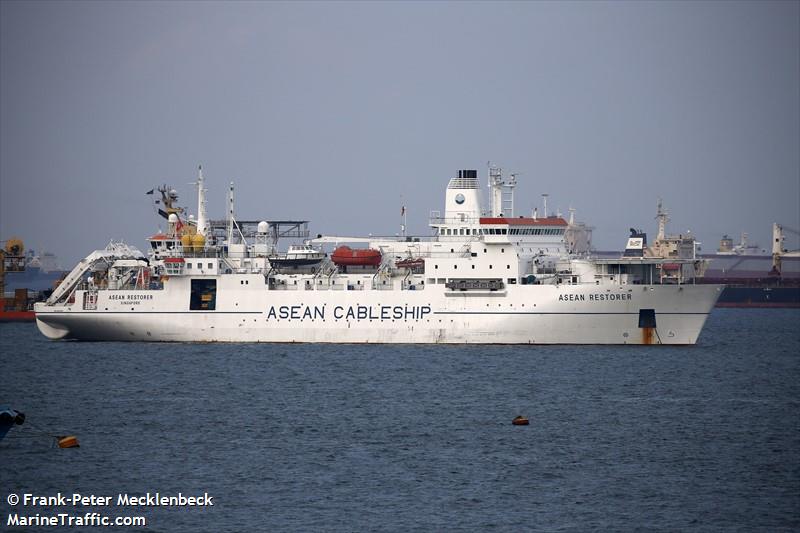 asean restorer (Cable Layer) - IMO 9063275, MMSI 563435000, Call Sign 9VFU under the flag of Singapore