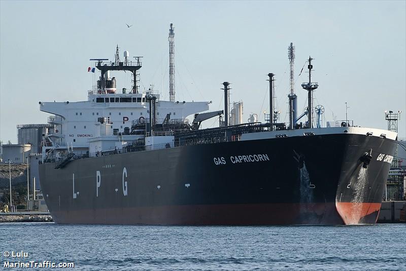 gas capricorn (LPG Tanker) - IMO 9255701, MMSI 636011617, Call Sign A8AK7 under the flag of Liberia