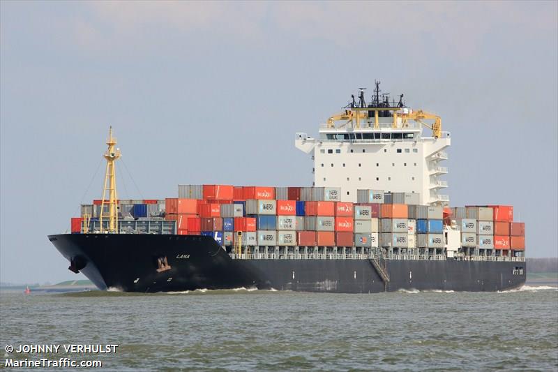 lana (Container Ship) - IMO 9484522, MMSI 636015503, Call Sign D5BD7 under the flag of Liberia