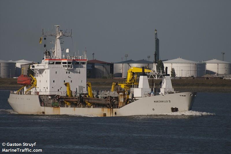 manzanillo 2 (Hopper Dredger) - IMO 8600909, MMSI 205114000, Call Sign ORKO under the flag of Belgium