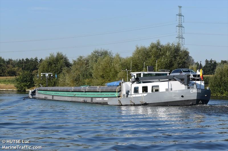 credo (Cargo ship) - IMO , MMSI 205488590, Call Sign OT4885 under the flag of Belgium