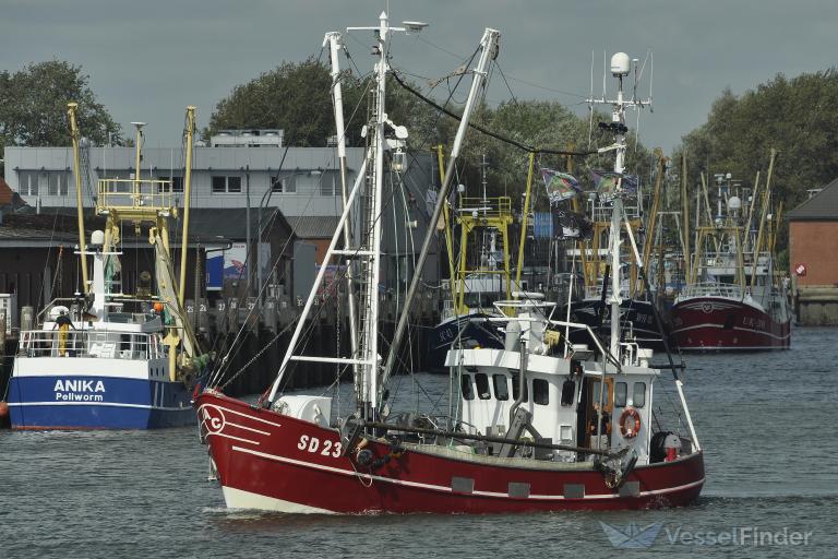 sd-23 andrea (Fishing vessel) - IMO , MMSI 211161000, Call Sign DJIM under the flag of Germany