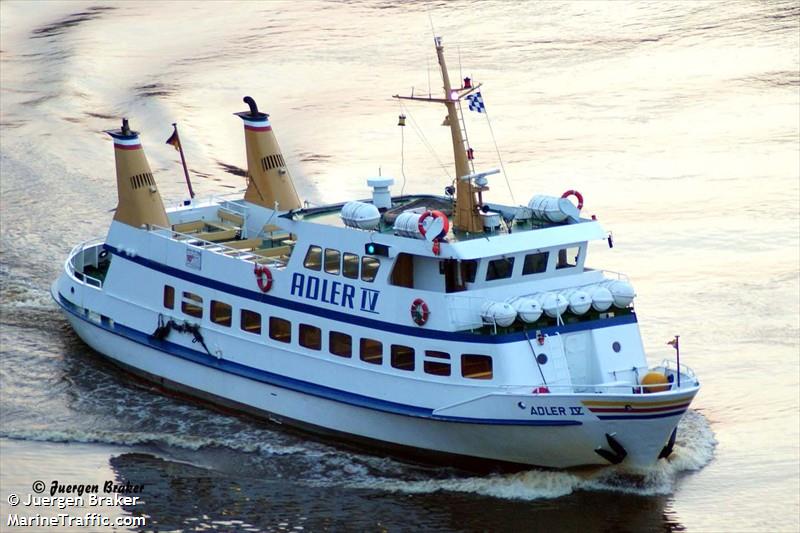 adler 4 (Passenger Ship) - IMO 7636963, MMSI 211291150, Call Sign DJCU under the flag of Germany