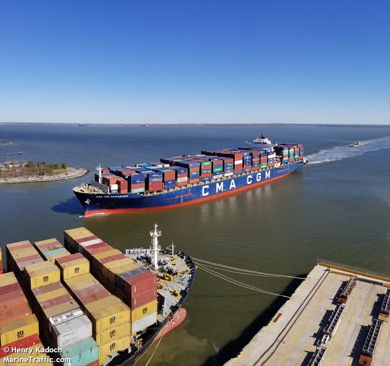 cma cgm maupassant (Container Ship) - IMO 9409209, MMSI 215215000, Call Sign 9HA5016 under the flag of Malta