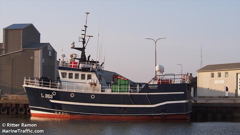 l353 biscayen (Fishing vessel) - IMO , MMSI 219868000, Call Sign OWFV under the flag of Denmark
