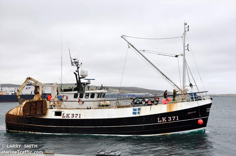 defiant (Fishing Vessel) - IMO 8701698, MMSI 234122000, Call Sign MHGC3 under the flag of United Kingdom (UK)