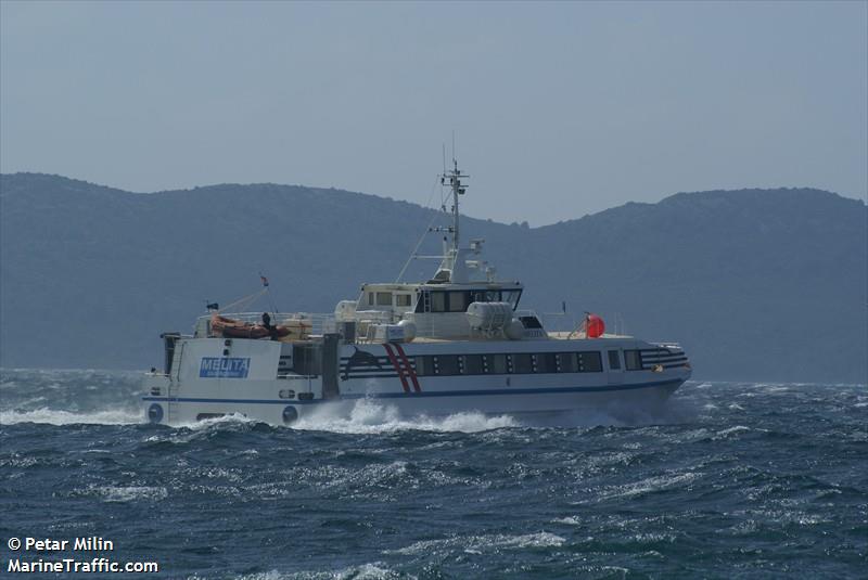 melita (Passenger Ship) - IMO 8517413, MMSI 238125441, Call Sign 9A9741 under the flag of Croatia