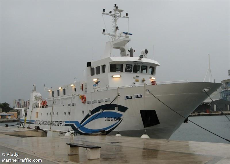 bios dva (Research Vessel) - IMO 9491185, MMSI 238928540, Call Sign 9AA6693 under the flag of Croatia