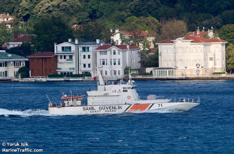 tcsg 71 (Law enforcment) - IMO , MMSI 271030064, Call Sign TBRU under the flag of Turkey