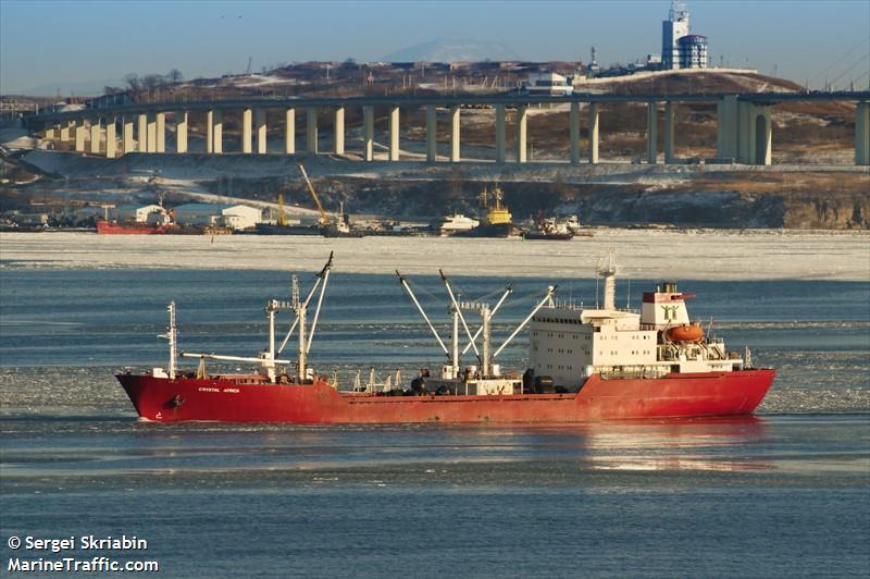 crystal africa (Refrigerated Cargo Ship) - IMO 8509583, MMSI 273338510, Call Sign UBGF6 under the flag of Russia