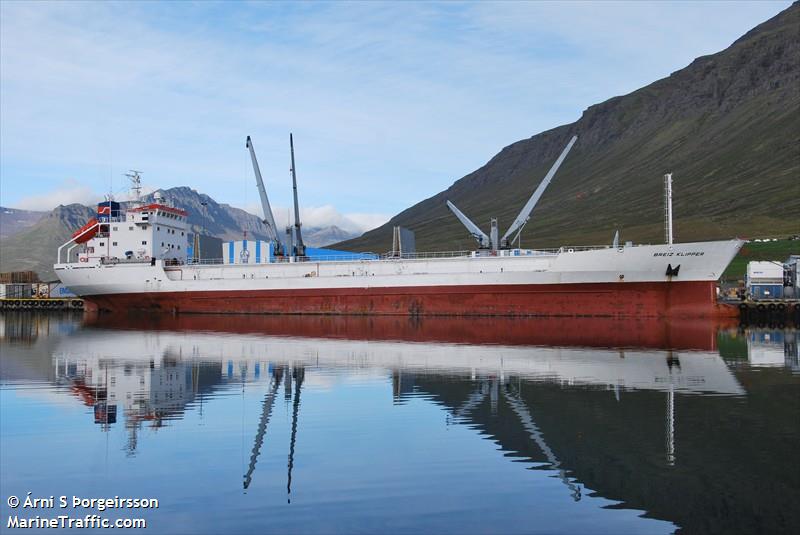 breiz klipper (Refrigerated Cargo Ship) - IMO 8917211, MMSI 306796000, Call Sign PJQV under the flag of Curacao