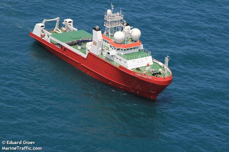 fugro equator (Research Vessel) - IMO 9627411, MMSI 311065700, Call Sign C6ZT5 under the flag of Bahamas