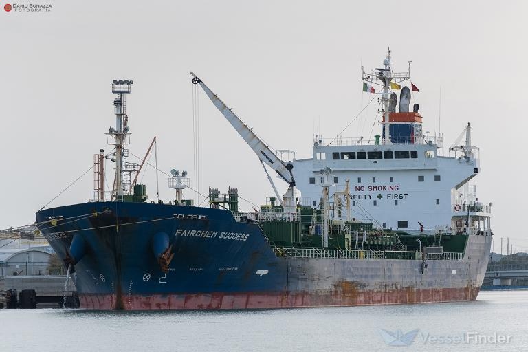 fairchem success (Chemical/Oil Products Tanker) - IMO 9758090, MMSI 353069000, Call Sign 3FFK9 under the flag of Panama