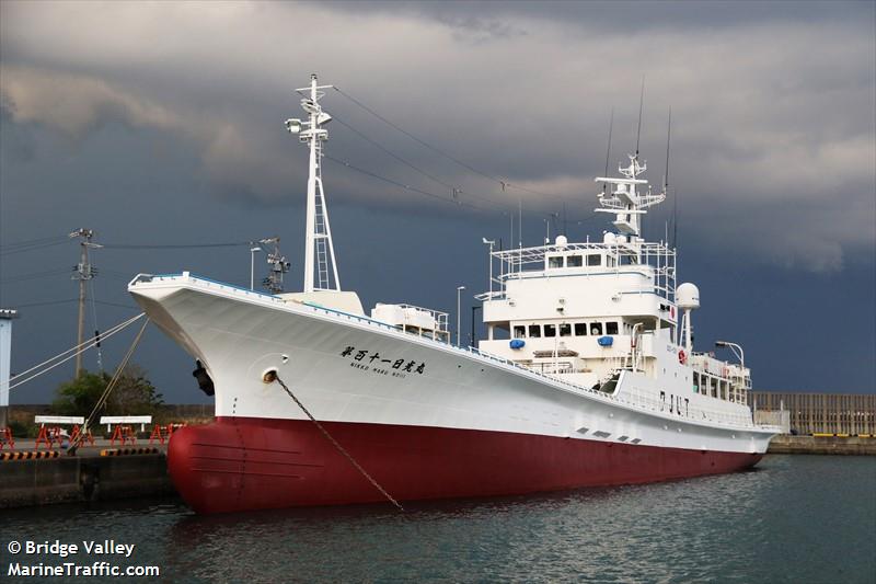 nikkomaru no111 (Fishing Vessel) - IMO , MMSI 431255000, Call Sign 7JUT under the flag of Japan