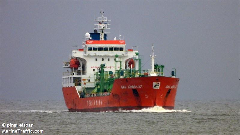 gas ambalat (LPG Tanker) - IMO 9710804, MMSI 525008094, Call Sign PLKV under the flag of Indonesia