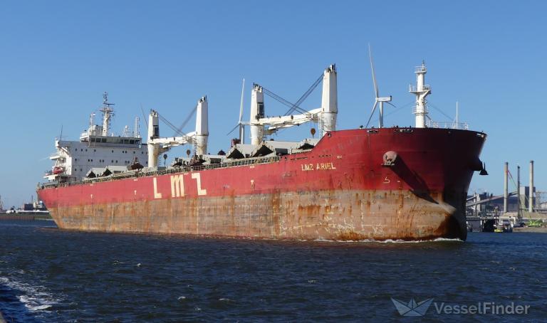 lmz ariel (Bulk Carrier) - IMO 9632818, MMSI 538004551, Call Sign V7XR4 under the flag of Marshall Islands