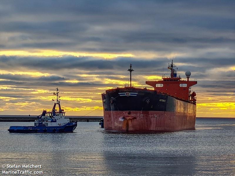 mythos (Bulk Carrier) - IMO 9300556, MMSI 538006677, Call Sign V7PY4 under the flag of Marshall Islands