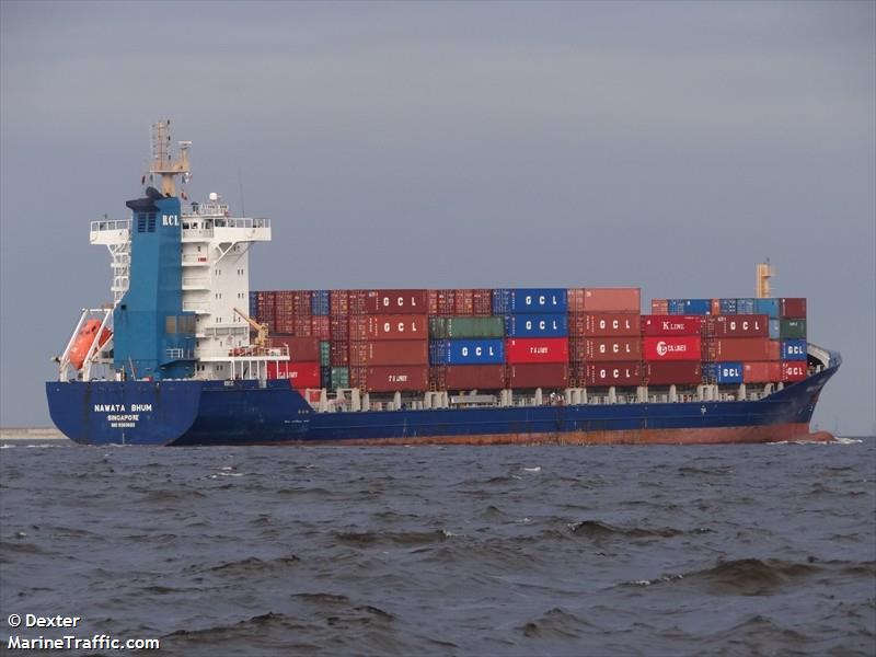 nawata bhum (Container Ship) - IMO 9365685, MMSI 565615000, Call Sign S6BK9 under the flag of Singapore