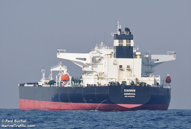 giannis (Crude Oil Tanker) - IMO 9432050, MMSI 636014501, Call Sign A8UI6 under the flag of Liberia