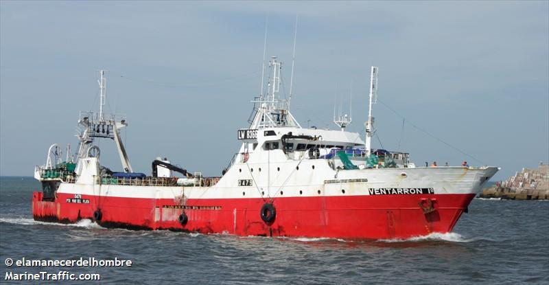 ventarron i (Fish Factory Ship) - IMO 8812150, MMSI 701006046, Call Sign 8366 under the flag of Argentina
