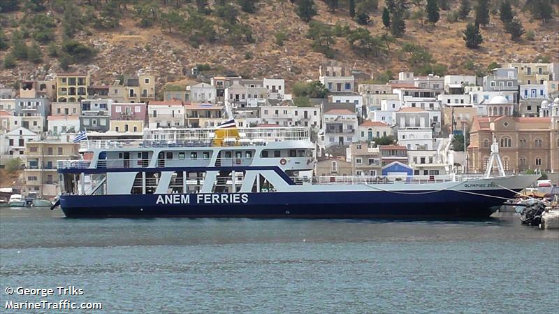 olympios zeus (Passenger/Ro-Ro Cargo Ship) - IMO 8969020, MMSI 237034600, Call Sign SX7670 under the flag of Greece