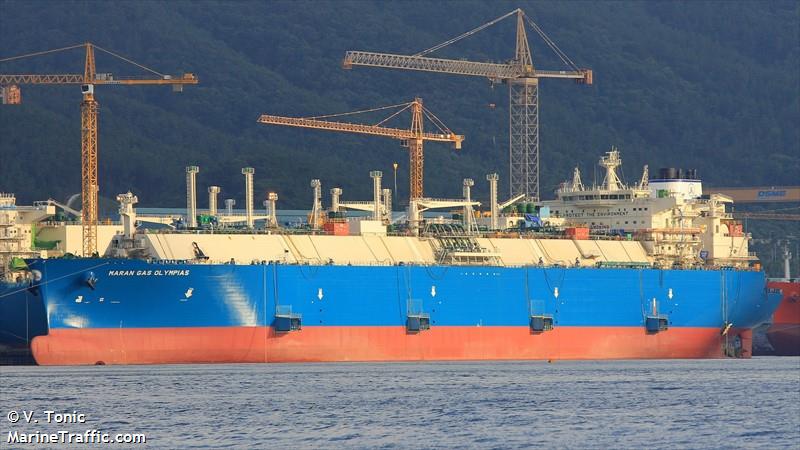 maran gas olympias (LNG Tanker) - IMO 9732371, MMSI 241452000, Call Sign SVCL4 under the flag of Greece