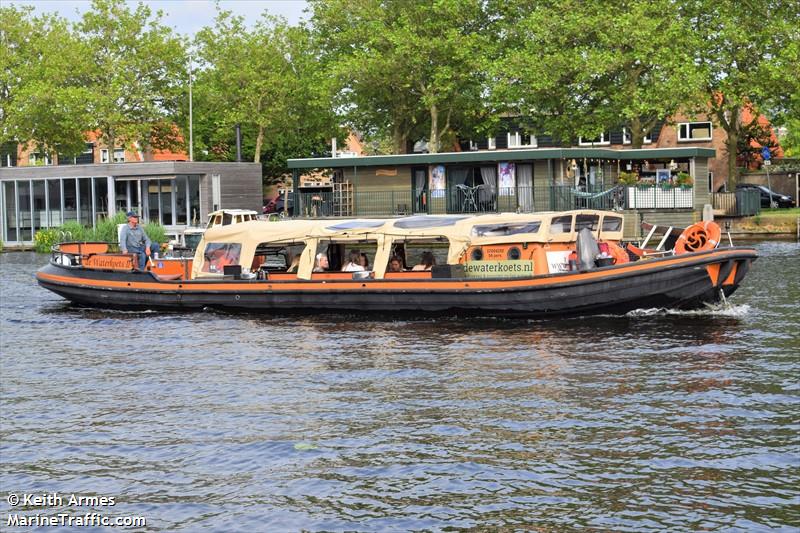 de waterkoets 2 (Passenger ship) - IMO , MMSI 244090700, Call Sign PB9572 under the flag of Netherlands