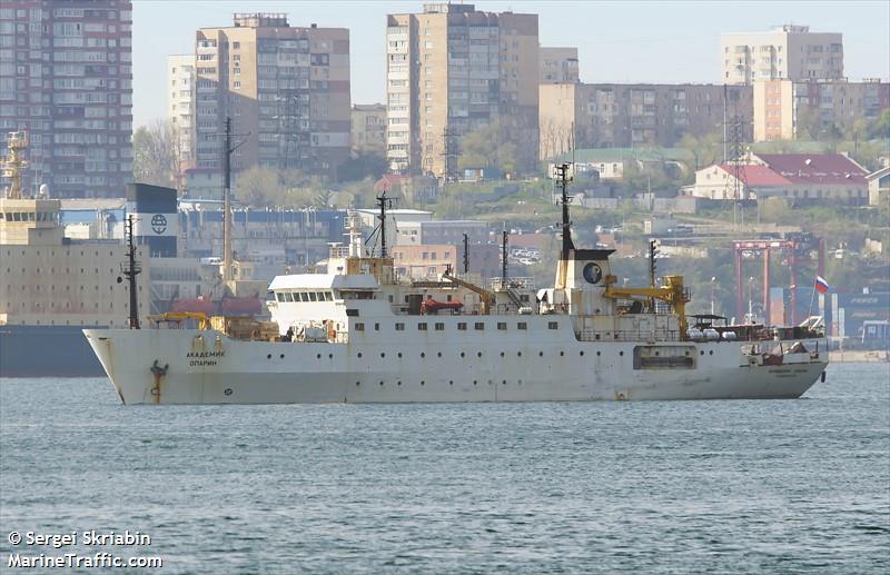 akademik oparin (Research Vessel) - IMO 8412376, MMSI 273438800, Call Sign UFPD under the flag of Russia