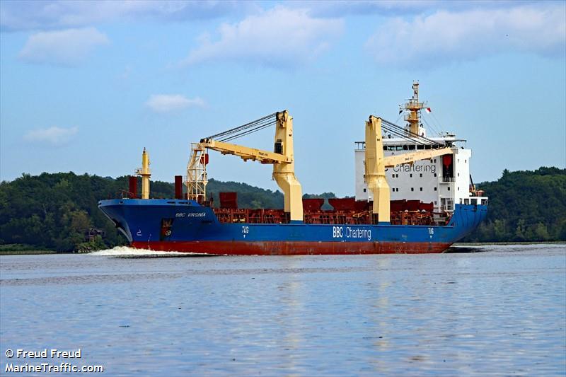 bbc virginia (General Cargo Ship) - IMO 9501277, MMSI 305463000, Call Sign V2EK8 under the flag of Antigua & Barbuda