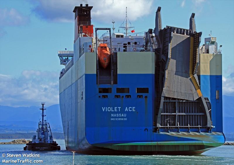 violet ace (Vehicles Carrier) - IMO 9395630, MMSI 311008600, Call Sign C6XG3 under the flag of Bahamas