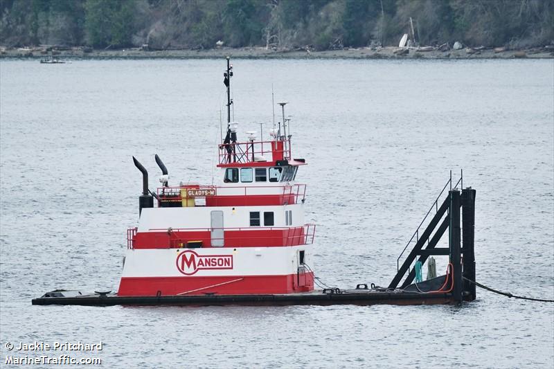 gladys m (Towing vessel) - IMO , MMSI 366951660, Call Sign WYR9477 under the flag of United States (USA)