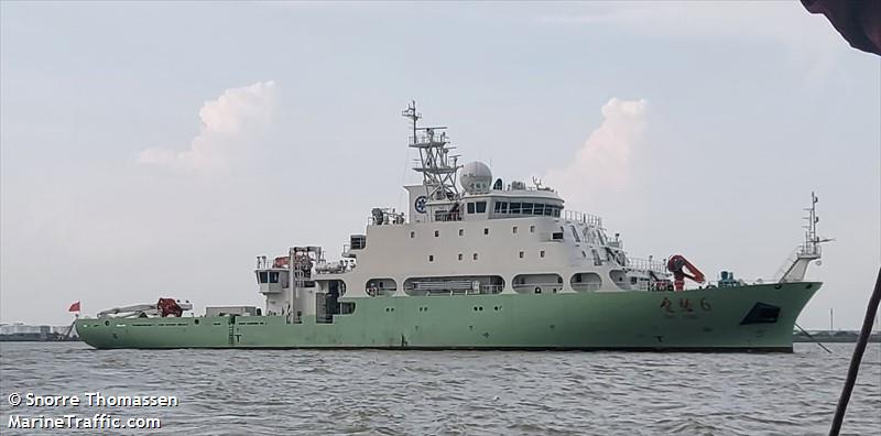 shi yan 6 (Research Vessel) - IMO 9904247, MMSI 413255690, Call Sign BOMB6 under the flag of China