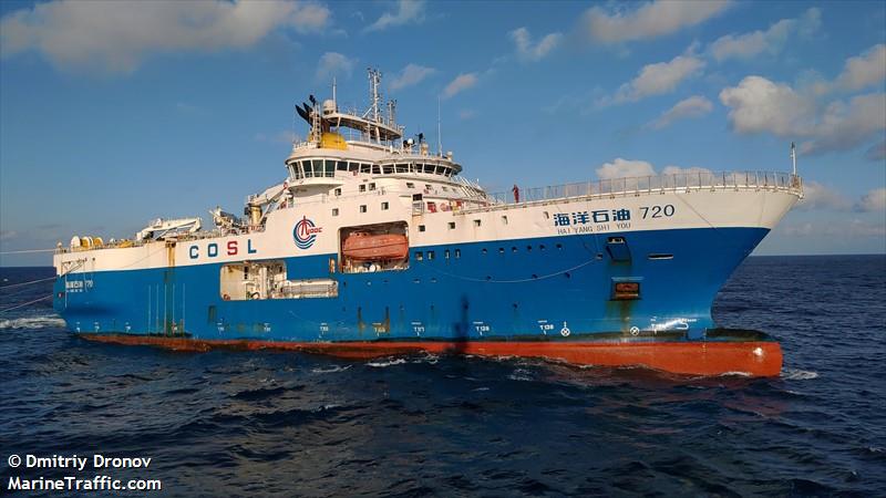 haiyangshiyou720 (Research Vessel) - IMO 9567829, MMSI 413302640, Call Sign BFAQ5 under the flag of China