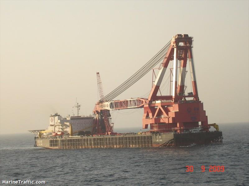 lan jing (Crane Ship) - IMO 8907527, MMSI 477110100, Call Sign VREE4 under the flag of Hong Kong