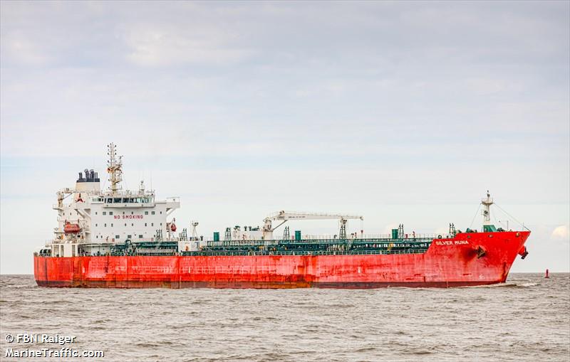 silver muna (Chemical/Oil Products Tanker) - IMO 9718856, MMSI 477854200, Call Sign VRPS4 under the flag of Hong Kong