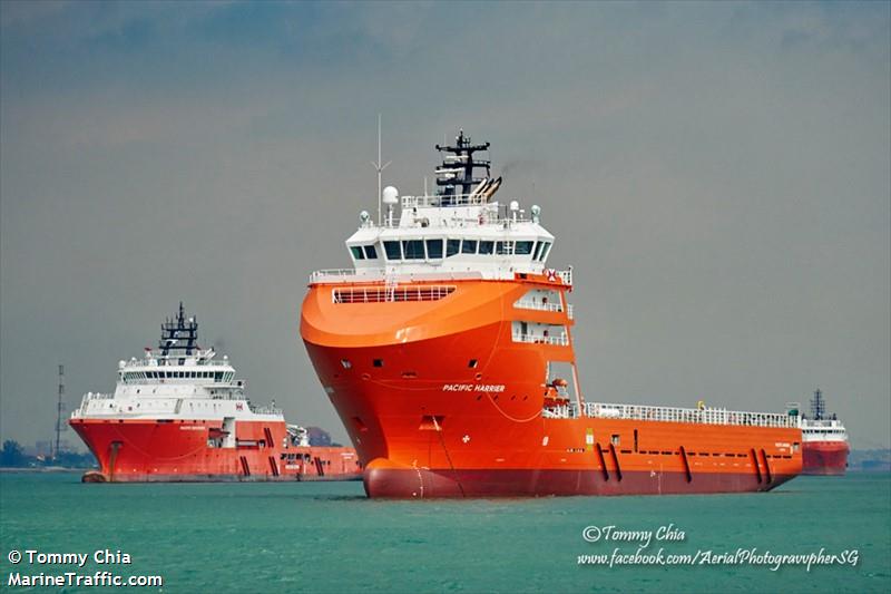 pacific harrier (Offshore Tug/Supply Ship) - IMO 9579107, MMSI 525005353, Call Sign YBBR2 under the flag of Indonesia