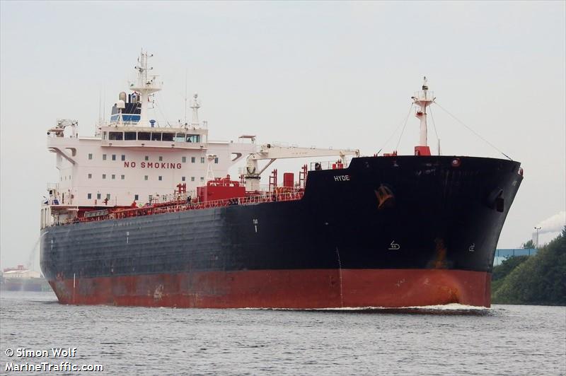 hyde (Chemical/Oil Products Tanker) - IMO 9314208, MMSI 538007448, Call Sign V7 under the flag of Marshall Islands