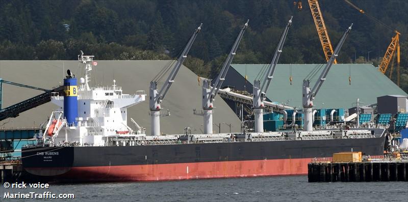 cmb rubens (Bulk Carrier) - IMO 9832640, MMSI 538008033, Call Sign V7UM8 under the flag of Marshall Islands