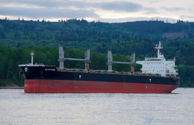 alkyoni (Bulk Carrier) - IMO 9624055, MMSI 538008748, Call Sign V7A2717 under the flag of Marshall Islands