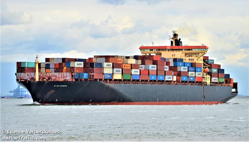 w klaipeda (Container Ship) - IMO 9211482, MMSI 538009143, Call Sign V7A4374 under the flag of Marshall Islands
