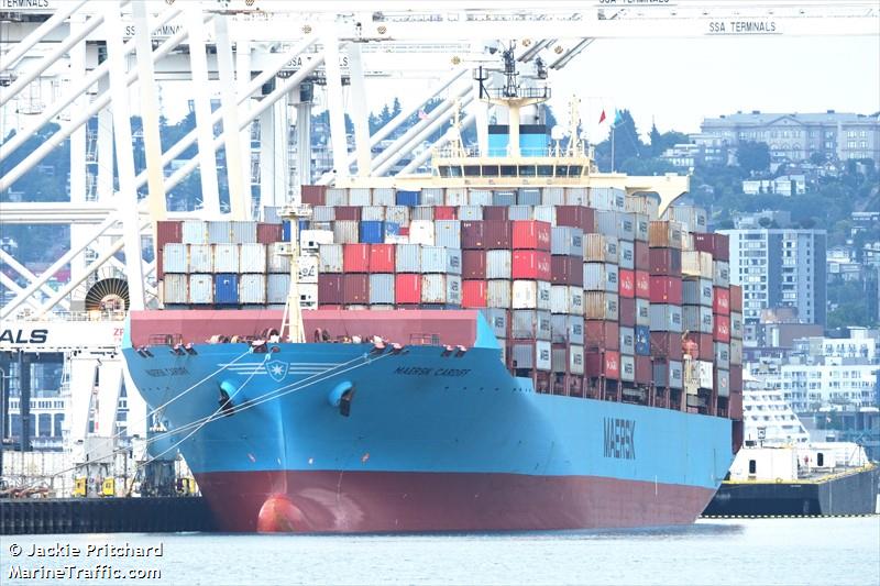 maersk cardiff (Container Ship) - IMO 9529255, MMSI 566756000, Call Sign 9V7632 under the flag of Singapore