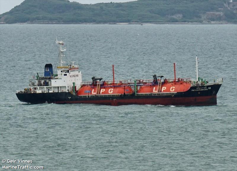 patcharawadee 10 (LPG Tanker) - IMO 7927489, MMSI 567049500, Call Sign HSB3356 under the flag of Thailand