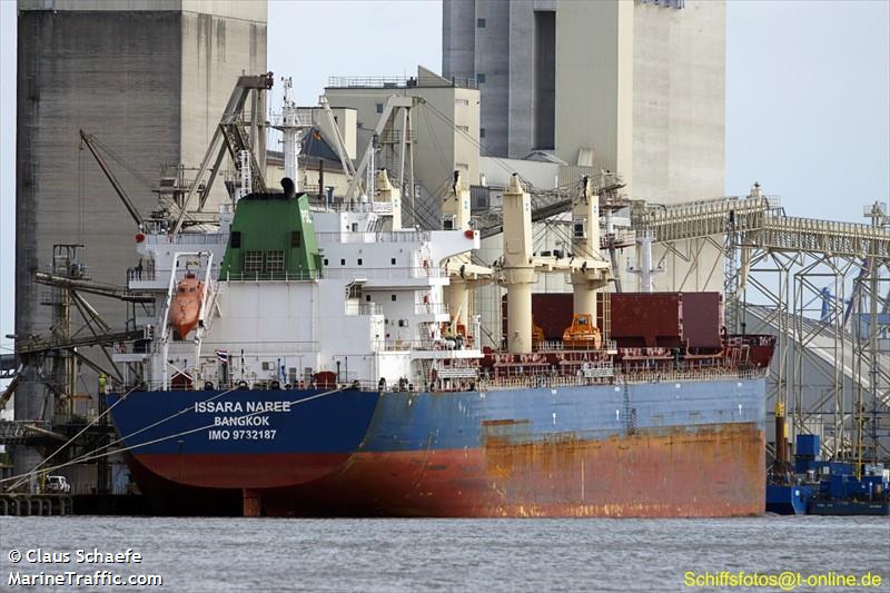 issara naree (Bulk Carrier) - IMO 9732187, MMSI 567278000, Call Sign HSRP under the flag of Thailand