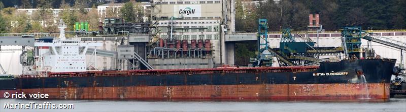 martha oldendorff (Bulk Carrier) - IMO 9678812, MMSI 636016114, Call Sign D5EN2 under the flag of Liberia