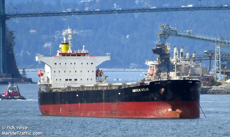 omicron atlas (Bulk Carrier) - IMO 9464510, MMSI 636019249, Call Sign D5TQ2 under the flag of Liberia