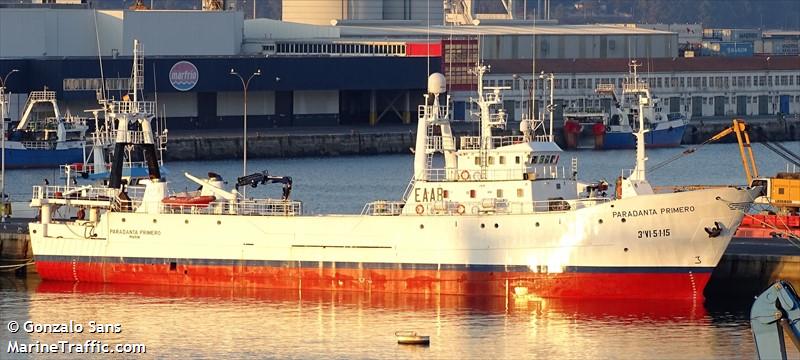 paradanta primero (Fishing Vessel) - IMO 8516043, MMSI 224378000, Call Sign EAAB under the flag of Spain