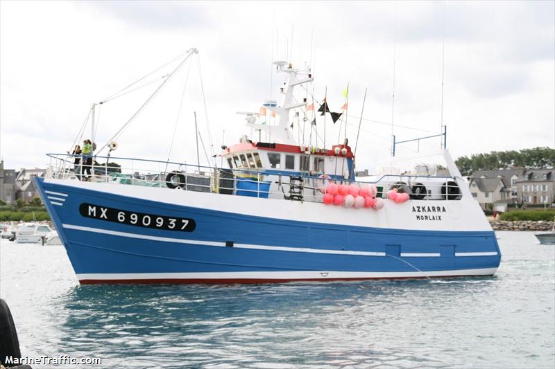 fv azkarra (Fishing vessel) - IMO , MMSI 228114000, Call Sign FVNR under the flag of France