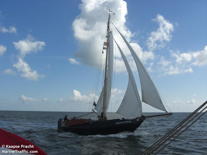 wadnwind (Sailing vessel) - IMO , MMSI 244070322, Call Sign PF2016 under the flag of Netherlands