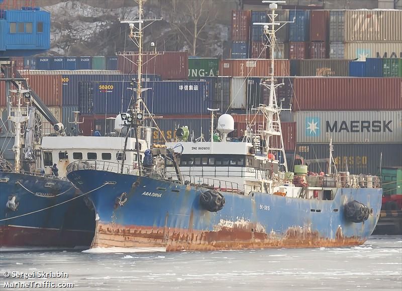 afalina (Fishing Vessel) - IMO 8609010, MMSI 273345620, Call Sign UBZE2 under the flag of Russia